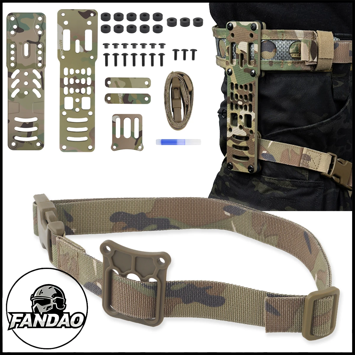 

Modular Holster Adapter with Adjustable Thigh Strap Airsoft Tactical Drop Leg Holster Adapter Duty Belt Accessories for QLS Kit