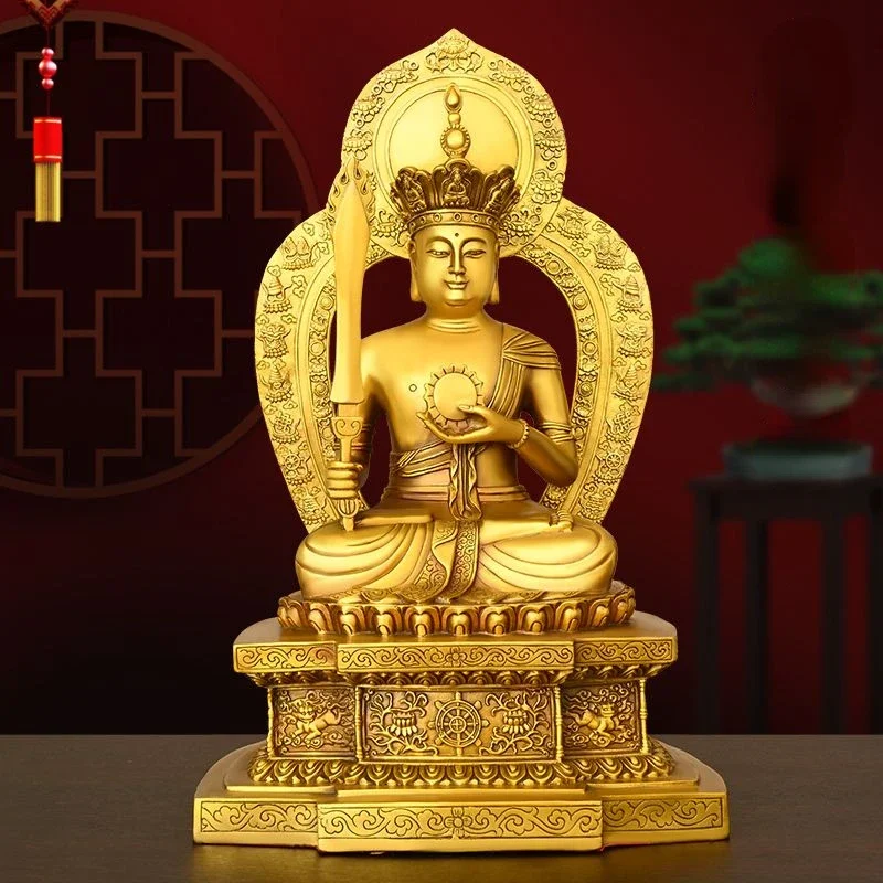 Pure Copper Bodhisattva Household Buddhist Church Offerings Statue Zodiac Guardian Statue Sculpture