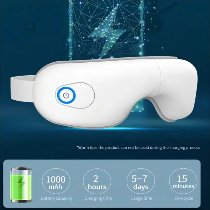 4D Smart Airbag Eye Massager Hot Compress Vibration Eye Care Instrument Bluetooth Eye Massage Glasses Fatigue Pouch & Wrinkle