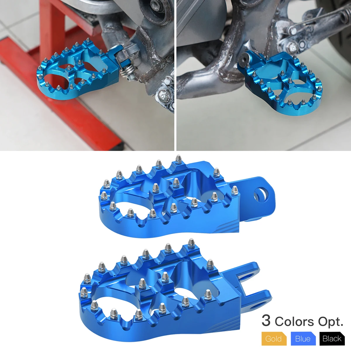 

For Suzuki 2000-2024 DRZ400S DRZ400SM DRZ DR-Z 400S 400SM 2023 2022 Motorcycle 57mm Wide Foot Pegs Footrest Pedals Aluminum