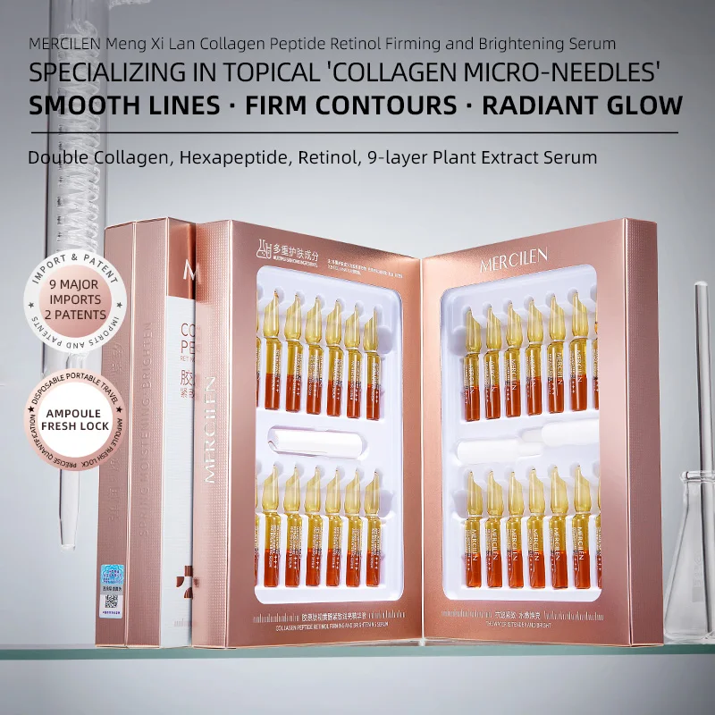 Mercilen Kollagen Retinol Straffende Essenz 1,5ml*28 Fläschchen, Befeuchtet und Erhellt die Gesichtshaut, Verleiht der Haut Straffheit und Glanz, Lo – Detail 2