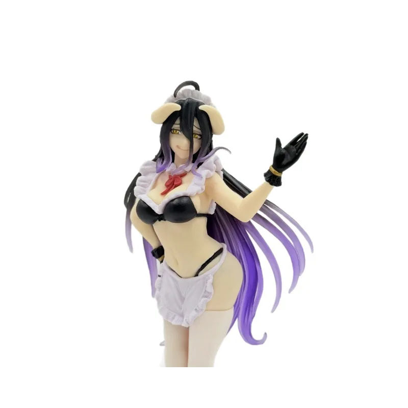 20 cm Cameriera Albedo Action Figure Sexy Anime Figura Modello Modello bidimensionale Ornamenti da tavolo Regali Bambole da collezione