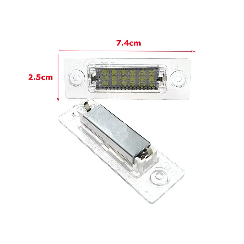 2Pcs Car LED License Plate Lights For VW Touran Jetta Golf Caddy MK5 T5 Passat Cimousint Combi Variant SKODA Superb Accessories