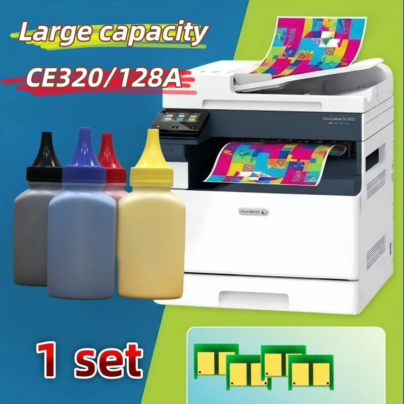 

Тонер 128A чип CE320A CE321A CE322A CE323A для HP Laserjet Pro CM1415 CP1525 CM1415fnw CP1525nw порошок для заправки картриджей с тонером