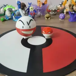 새로운 애니메이션 피규어 전극 Voltorb 비율 세계 1:20 Diy 3d 인쇄 귀여운 만화 캐릭터 데스크탑 모델 어린이 장난감 선물