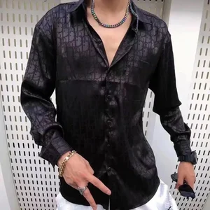 الرجال النمط الكوري طويل الأكمام فضفاضة قميص أزياء عارضة سترة الطالب بلوزة رجالية مع وصول الربيع والخريف بالجملة أفضل 12 ملابس كورية مبيعا بالجملة - رقم 11