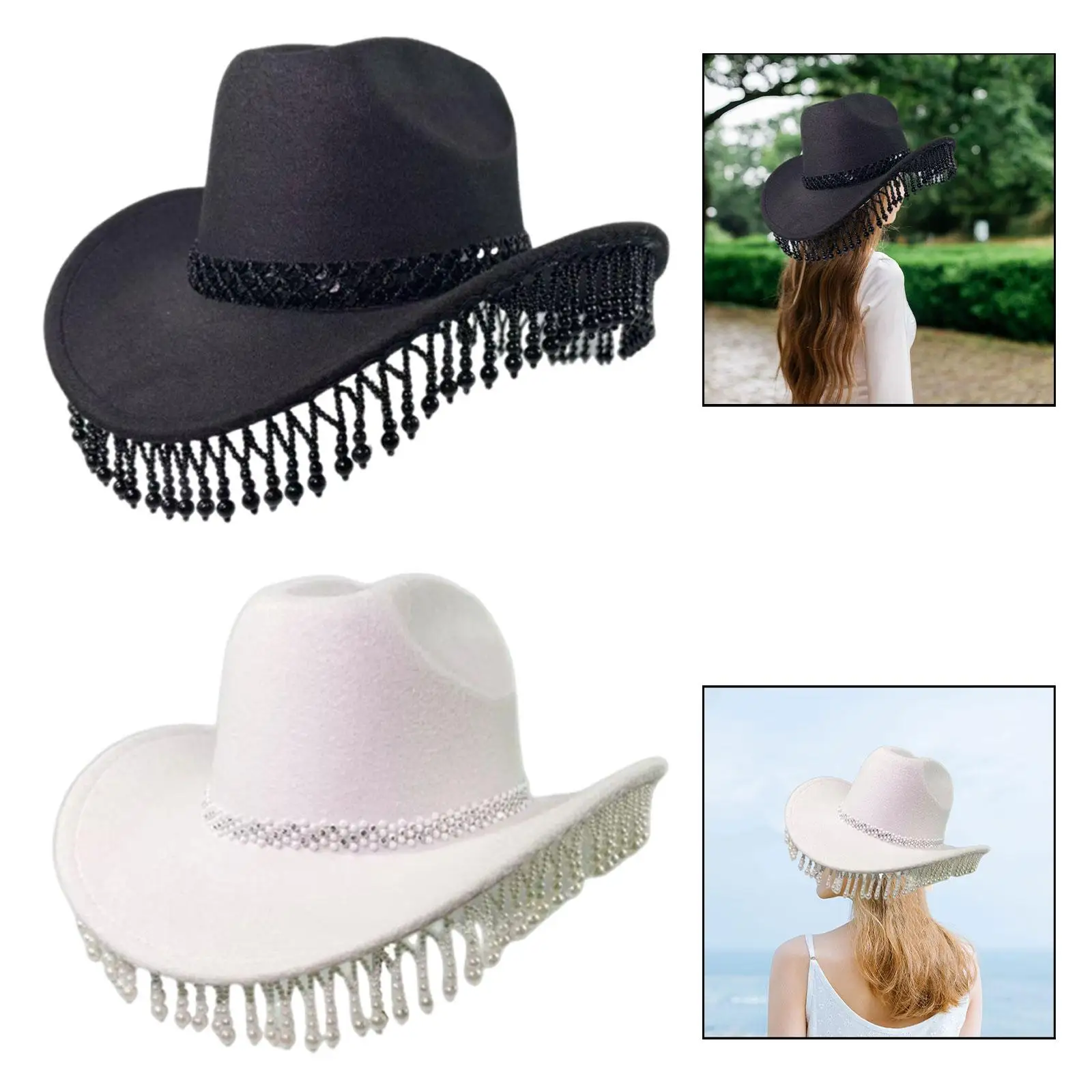 قبعة رعاة البقر الغربية للبالغين قبعة راعية البقر لأداء حفلات الخطوبة