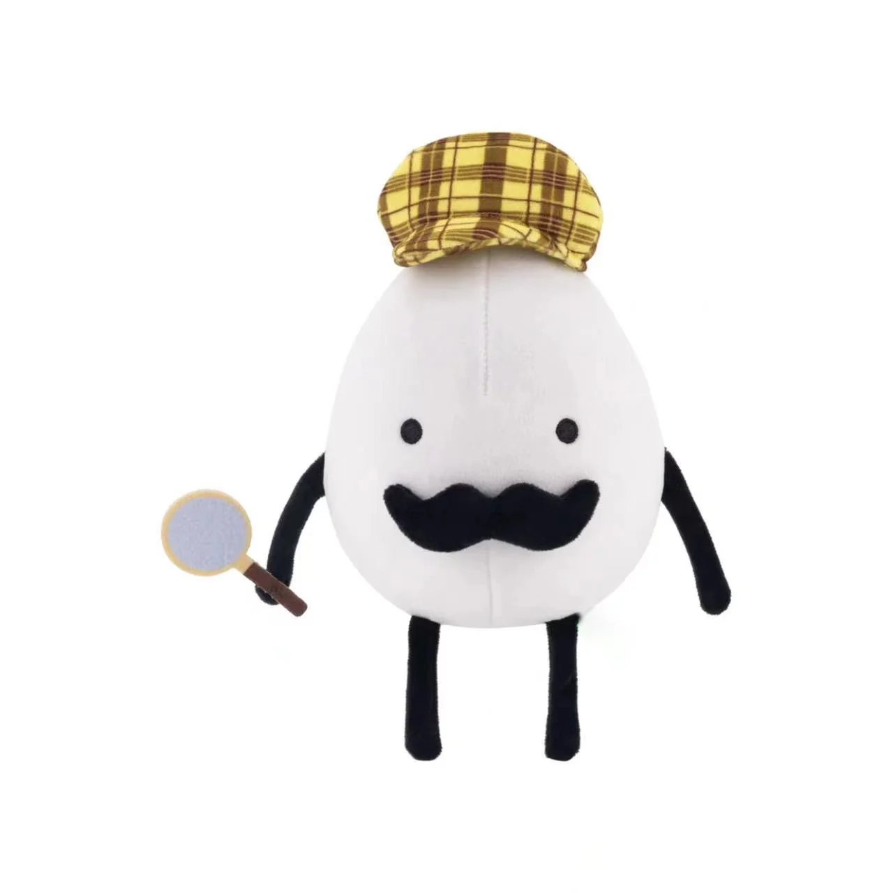 Detective Egg Plush Toys para crianças, Redonda, Macia, Recheado, Desenhos animados, Bonecas Anime, Presente de aniversário, Decore o quarto, Bonito