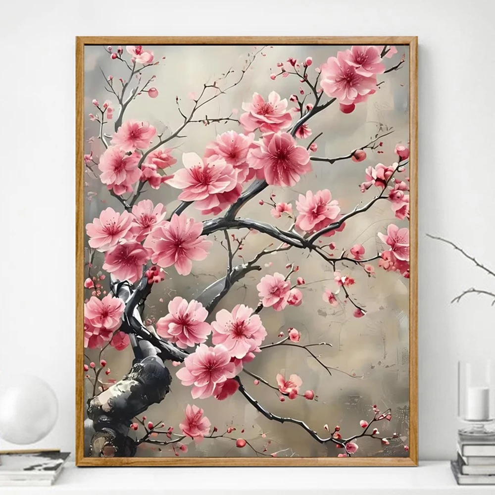 Momoart Picture By Numbers Flower DIY Frame Painting By Number Set on Canvas HandPainted Coloring Draw Craft Handmade Gift view 3