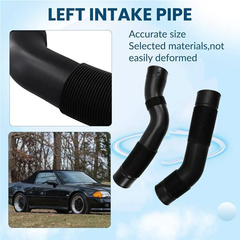 

1Pair For G-Class W463 SL500 500SL M119 Air Cleaner Pipe Engine Air Intake Hosea1190940082 1190940182