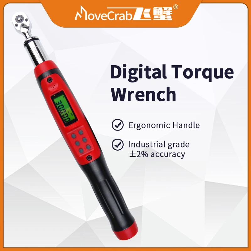 

MoveCrab Dual-Alert Industrial Digital Torque Wrench ±2% Accuracy Audible & LED Overload Alarm Safety Assurance