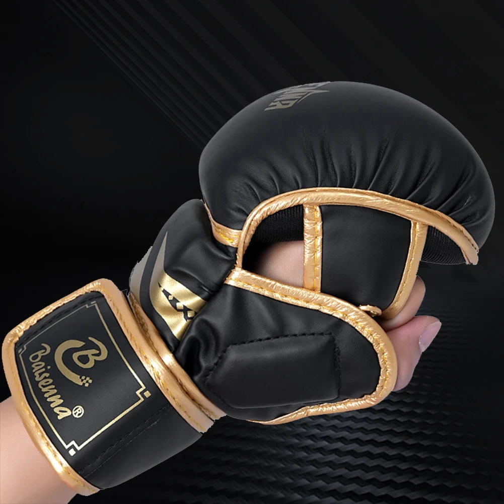 Half Finger Training Gloves Thickened Heavy Punching Bag Gloves Fight Gloves Boxing Training Accessories for Adult Children