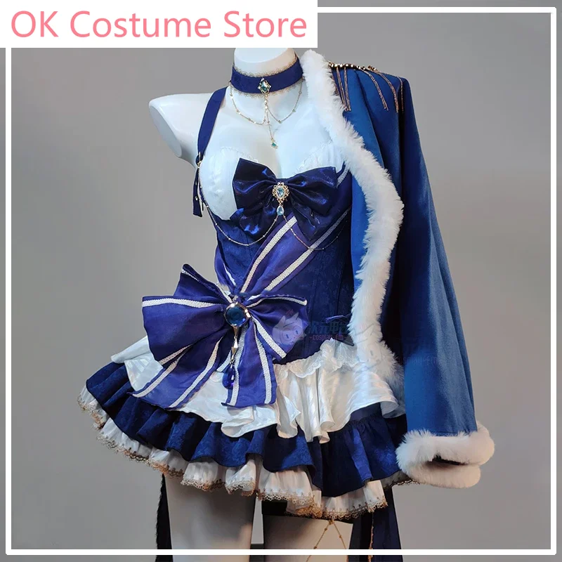 Genshin Impact Furina Game Suit Gorgeous Dress Uniform Cosplay Costume Halloween Carnival Party Role Play Outfit Women