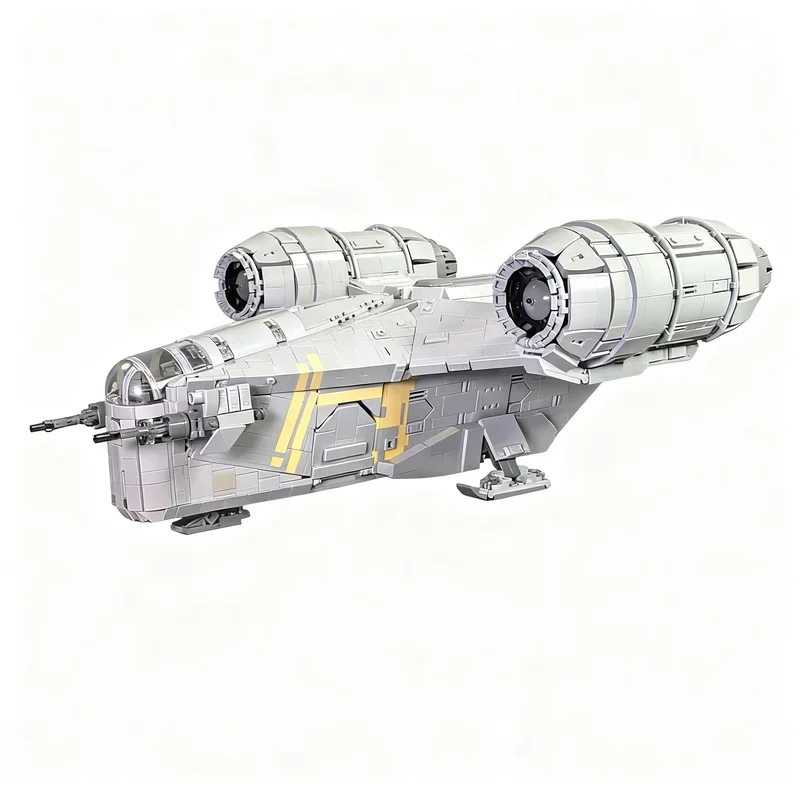 4893PCS MOC Space Battle Movie Razor Crest Model Custom Puzzle DIY Creative Ideas Toy Birthday Gift Spaceship Series Bricks
