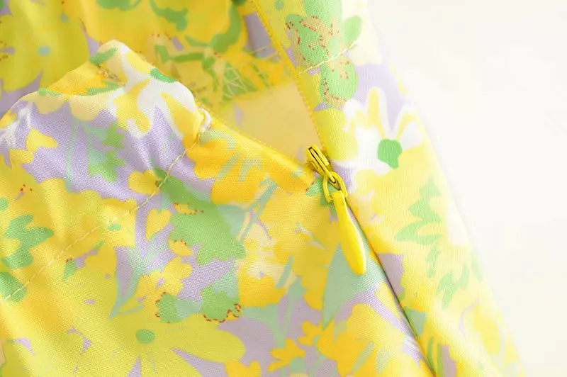 طقم نسائي صيفي من قطعتين بتصميم عصري للشارع: توب أنبوبي أخضر مائل للصفرة مع تنورة نصفية بخصر مطاطي لتأثير التنحيف #3