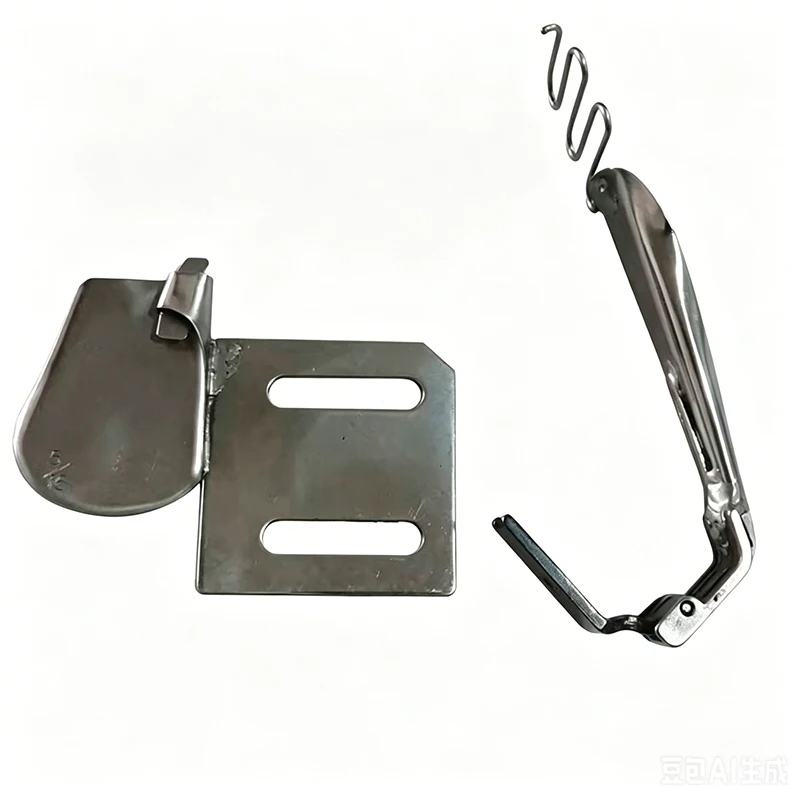 

Tape Attaching Folder Foot 1/4 Single Up Turn Folder Fitted Industrial Double Needle Chainstitch Sewing Machine for Front Pocket