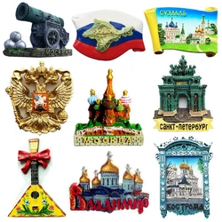 St. Petersburg, Red Square St. Vasily Church, Moscow, Russia 3D Fridge Magnets Travel Souvenirs Refrigerator Magnetic Stickers