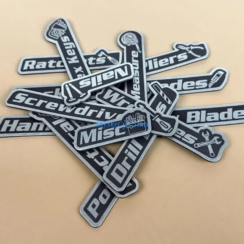 

E65E Badges for Multiple Surfaces Various Tool Identification Applications