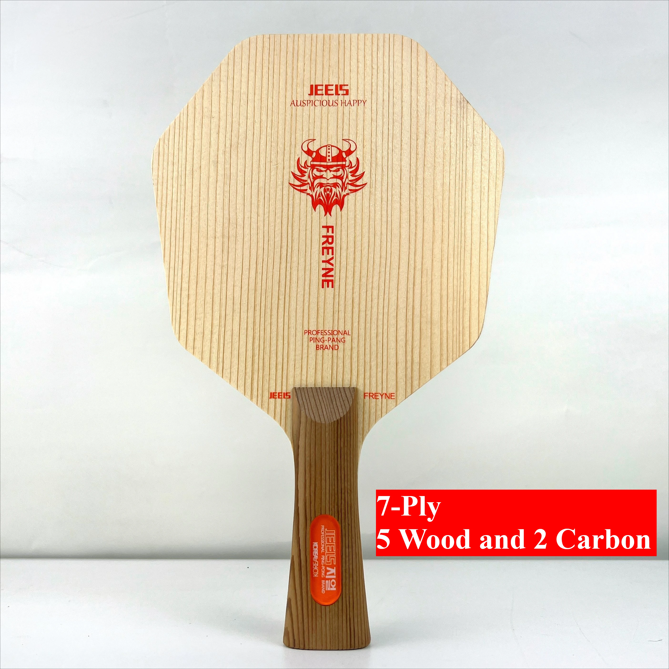 5/7/9-PLY Hexagon Table Tennis Racket Bottom Plate Pure Wood or Carbon Fiber Ping Pong Paddle High Elasticity Table Tennis Blade