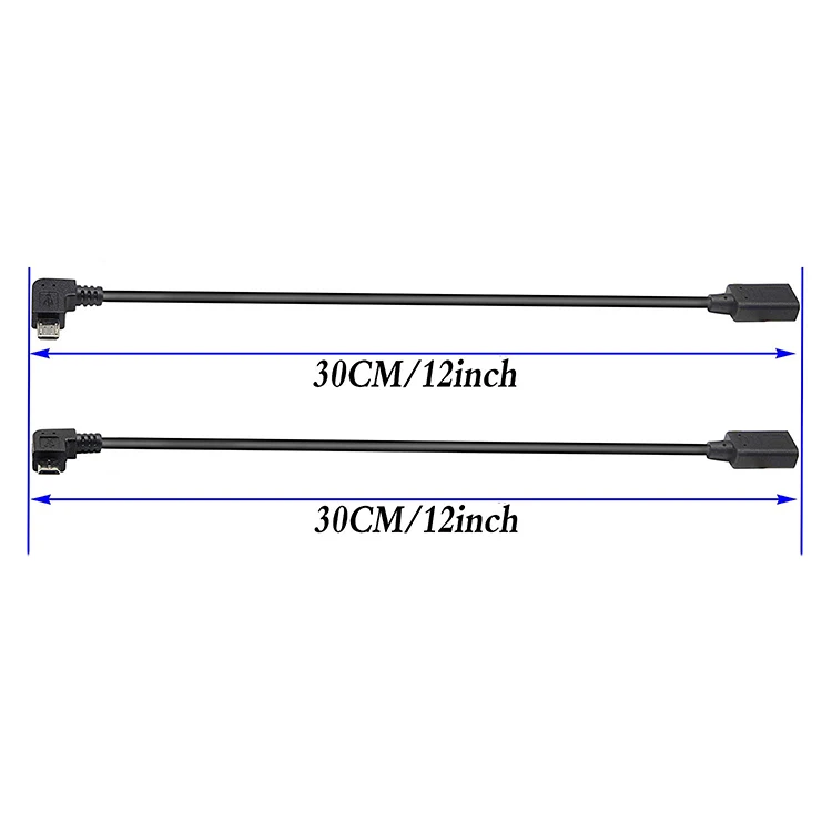 Cable Micro USB macho a USBC hembra, Cable Micro USB de 90 grados a USB tipo C hembra, sincronización de datos, carga para teléfono inteligente