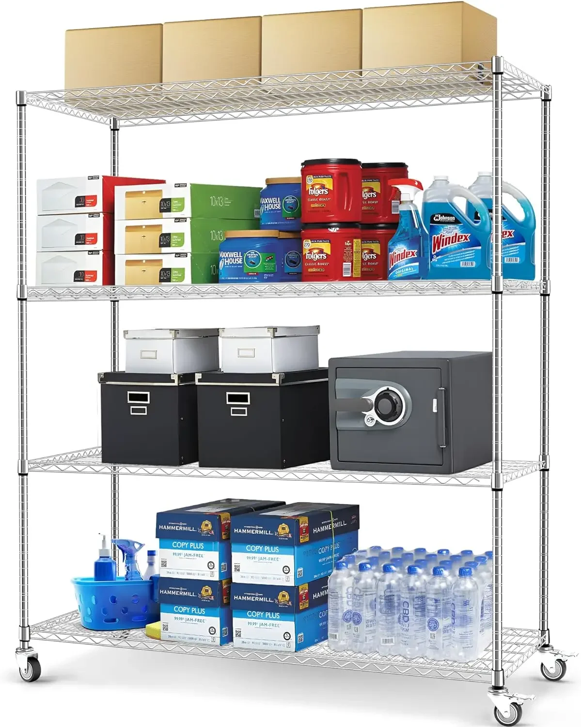 Wire Shelving with Wheels, 60