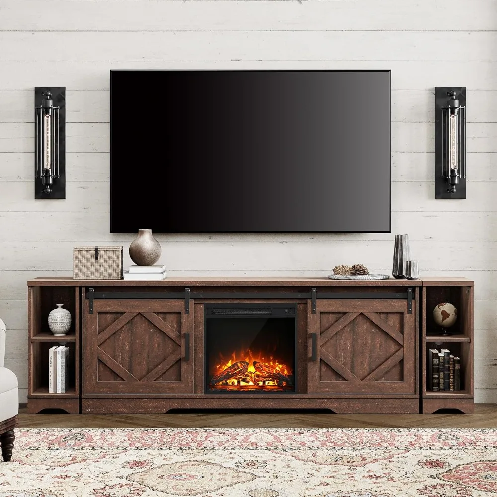 TV Stand with 18" Fireplace 1