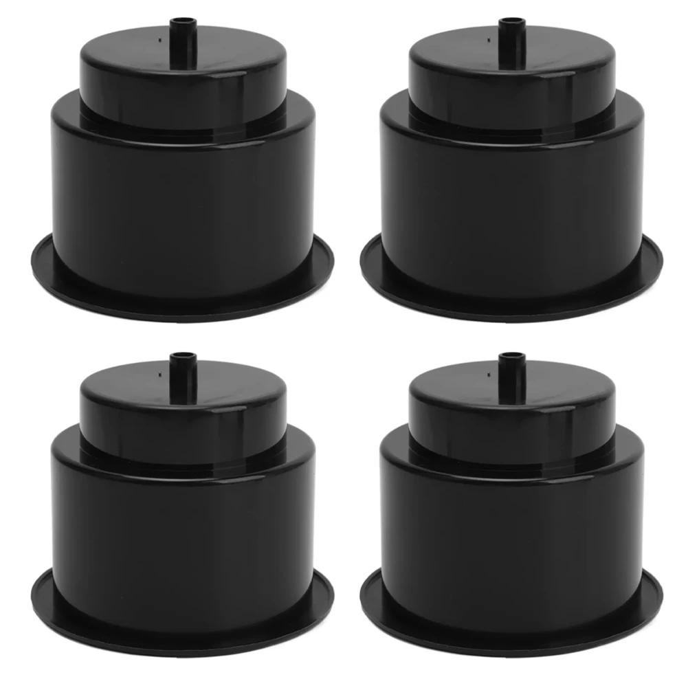 4x Drink Holder Insert Black Nylon Cup Holder Insert With Drain Hole For Boat Marine RV For Camper Dashboard Table Drink Storage