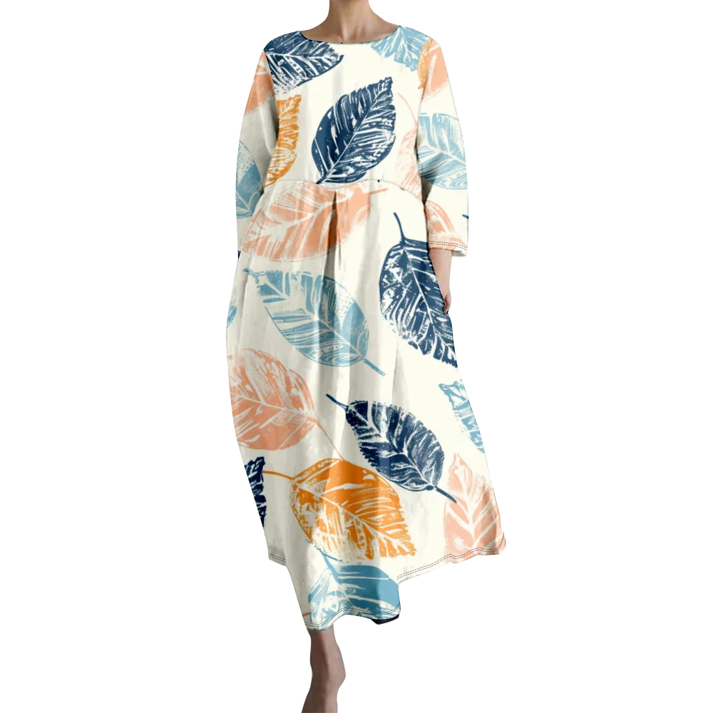 

Spring Summer Dress Floral Print Dresses Women Girl Oversize Maxi Dress Stylish Beach Sundress Holiday Vestidos Elegant Robe