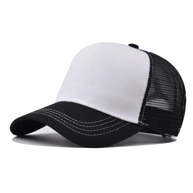 Neue 5-teilige Mesh-Baseballkappe für Erwachsene, Hip-Hop, gebogene Snapback-Hüte, Sommer-Sonnenschutz, Sonnenhut, einfache Trucker-Kappe, Werbung – Detail 9