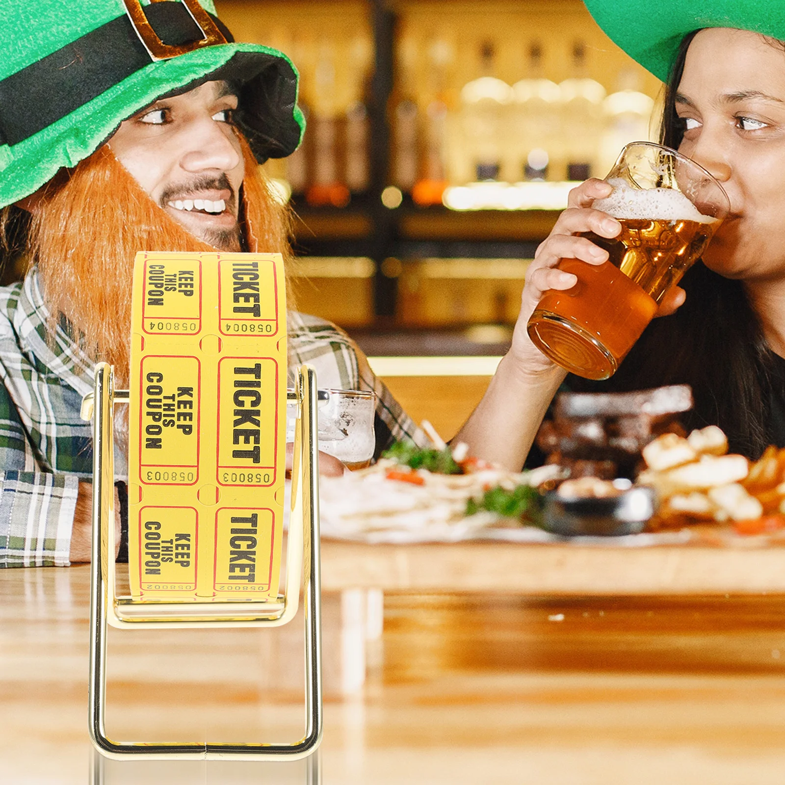 

Raffle Ticket Set Bulk with Dispenser Holder for Carnival Fundraisers Birthday Party Event Entry Reward Lottery