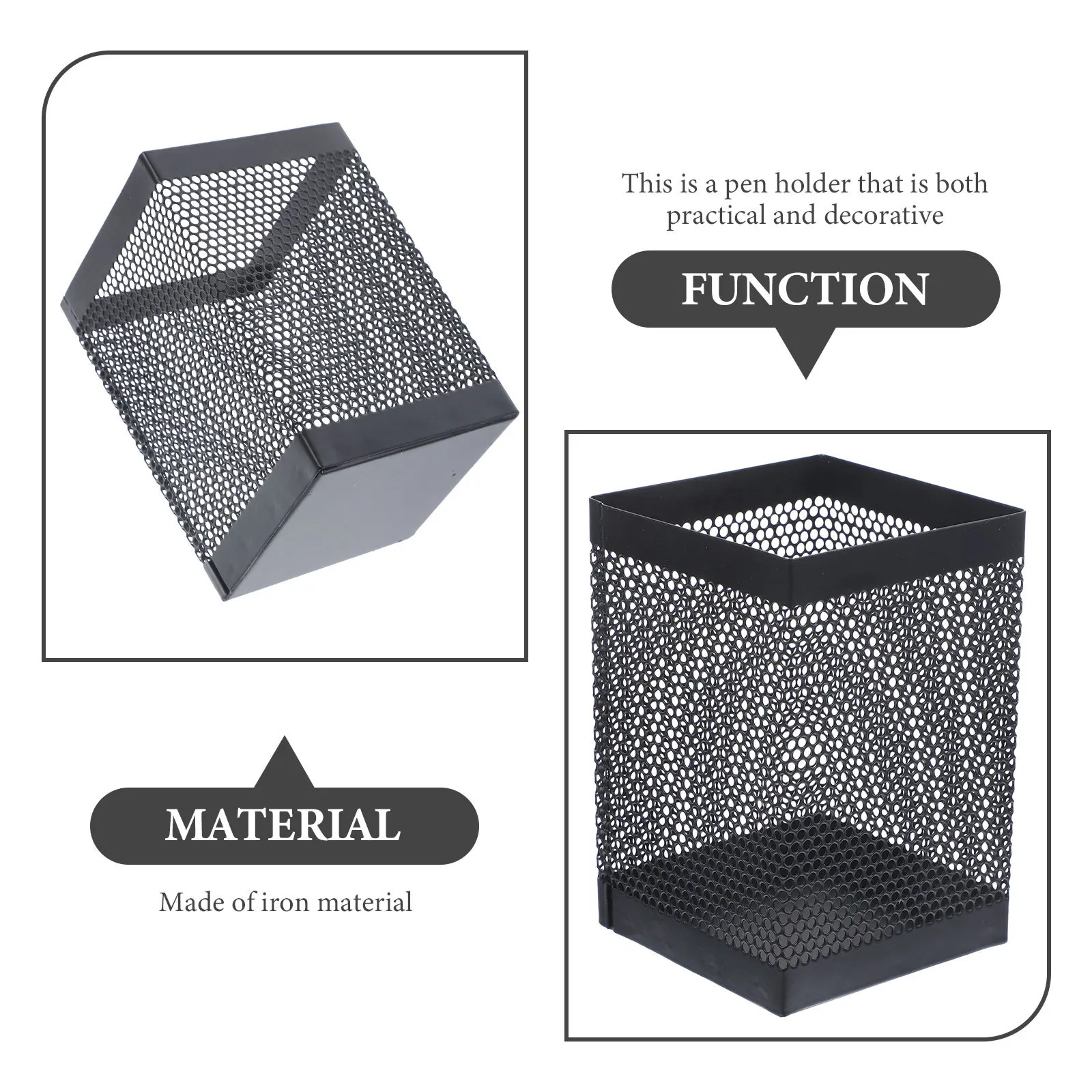 Metal Pen Organizer Mesh Design Portable for Bedroom Study Room Office Desk Accessories Storage Marker Holder for Wall