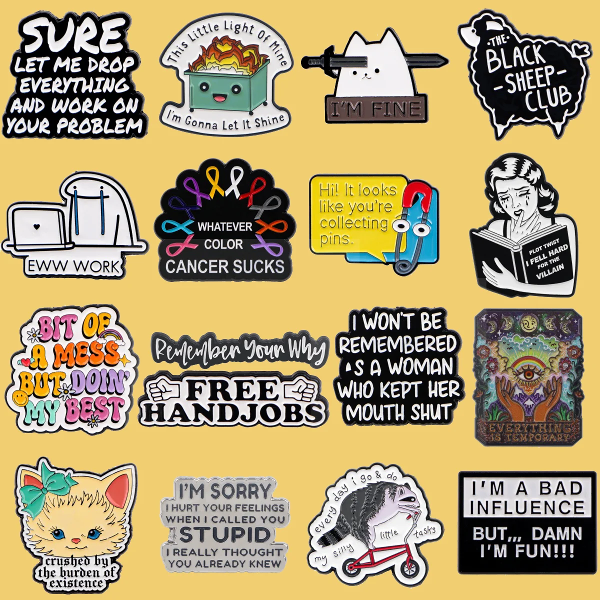 

EWW WORK Enamel Pin Cartoon Cat Brooches For Women Collar Lapel Pin Backpack Bags Badges Party Gifts Clothing Accessories