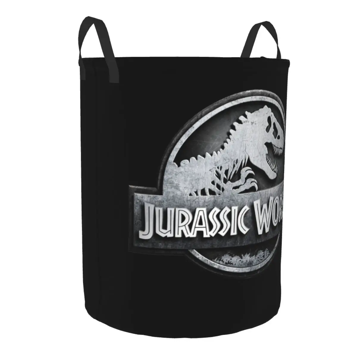 Custom Jurassic Park Laundry Basket Collapsible Dinosaur Print Clothing Hamper Toys Organizer Storage Bins