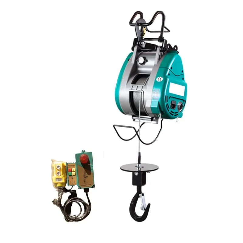 

220V Electric Hoist Portable Electric Winch Double-hole Small King Kong Electric Hoist Hanging Wire Rope Crane