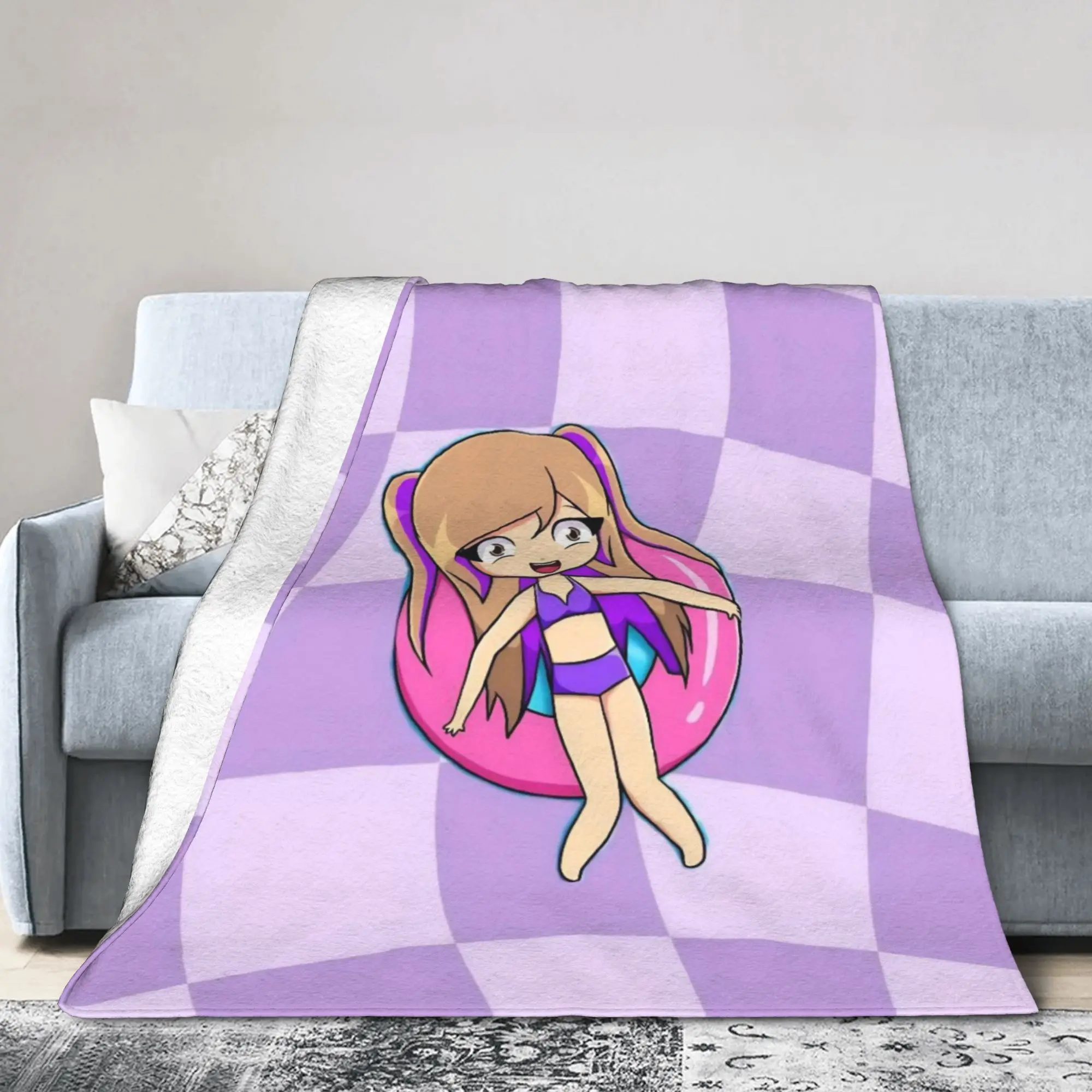 Lyna Vallejos Gamer Blanket  Fleece Funny Warm Throw Blankets for Home Restaurant All Season
