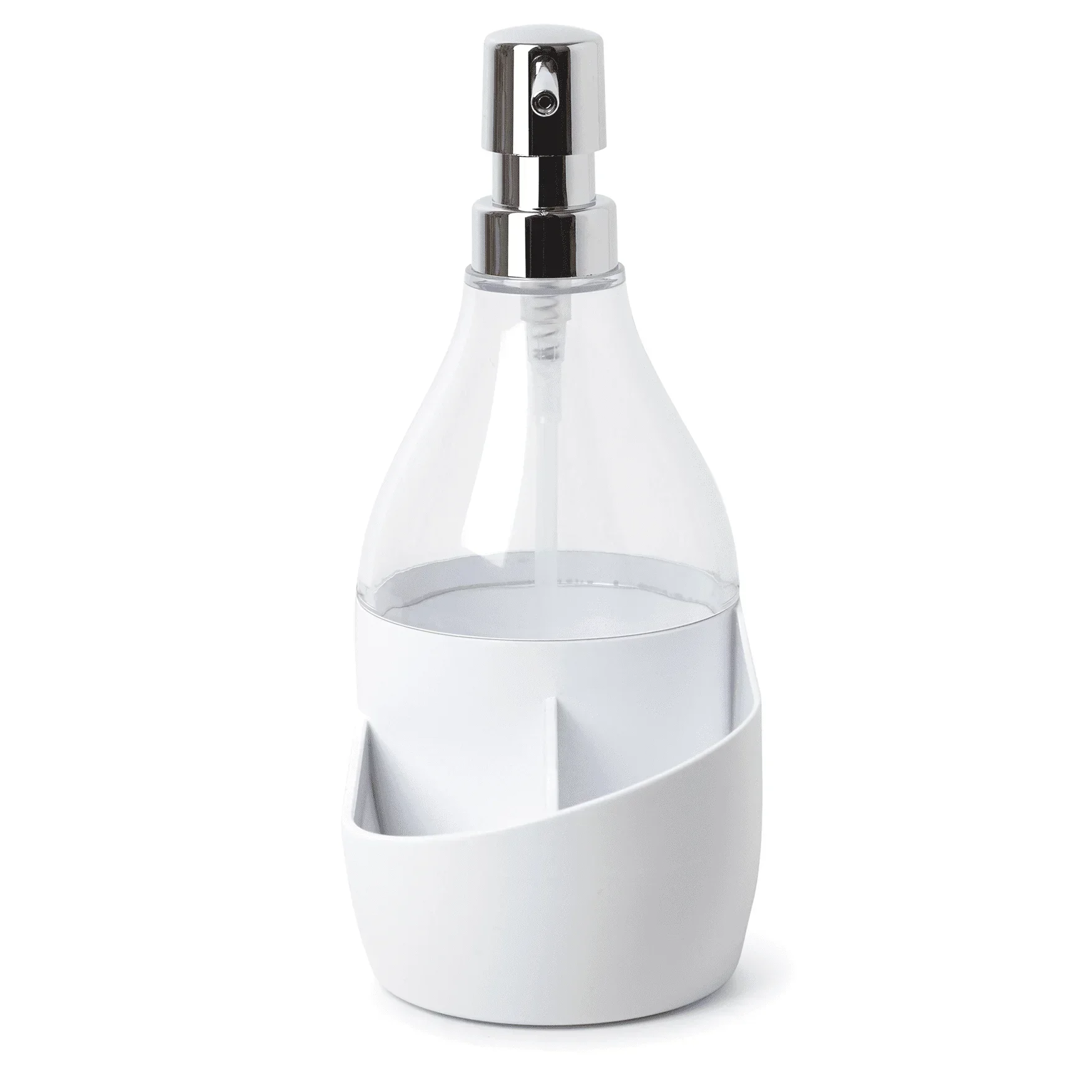 (3 عبوات) مضخة صابون وحامل إسفنجي، موزع صابون مع علبة مدمجة، 17.1 أونصة