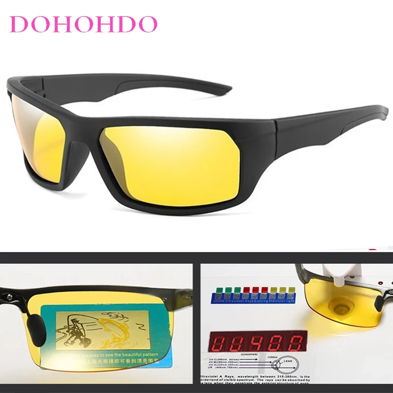 

Brand Sport Polarized Sunglasses Men Driving Anti-Glare Sun Glasses UV400 Protection Vintage Car Driver Night Vision Woman Очки