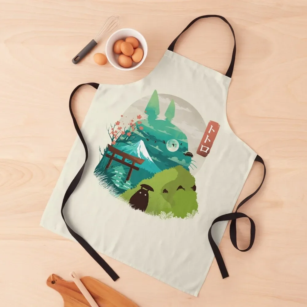 

Happy Landscape Apron Costume Waiter kitchen and home Women's Kitchen Hairdresser Apron