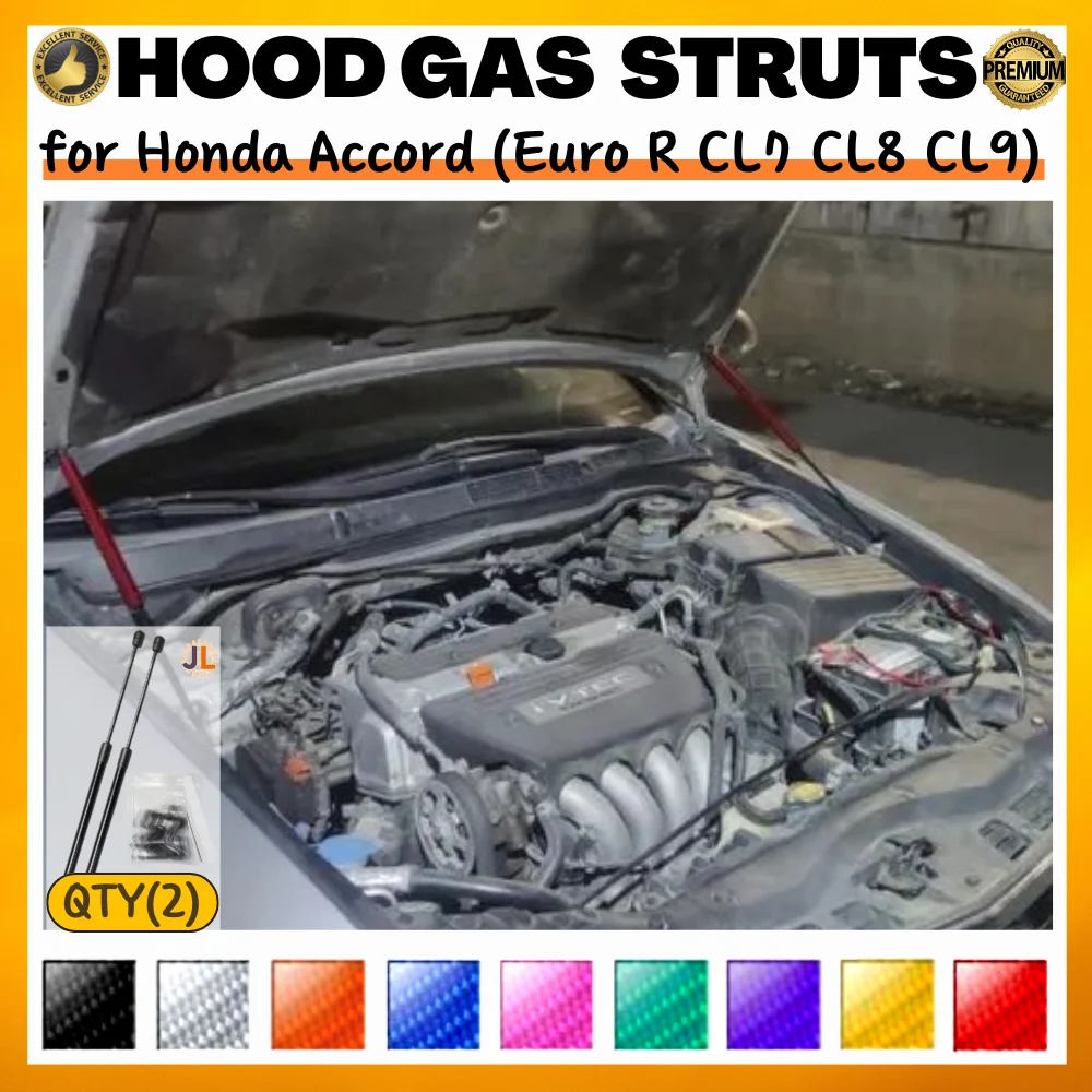 

Qty(2) Стойки капота для Honda Accord Euro R CL7 2002-2008 гг., передний капот, модификация газовых пружин, амортизатор, подъемные опоры, демпферы