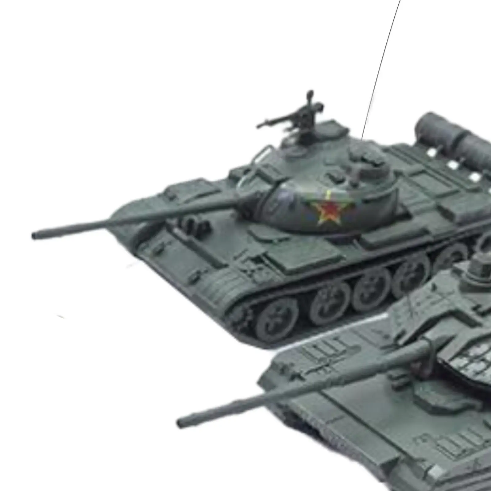 2x 1/72 Building Model Miniature Tank Model Kits 4D Assembly Model Tank Toy for Collection Keepsake Kids Children Tabletop Decor