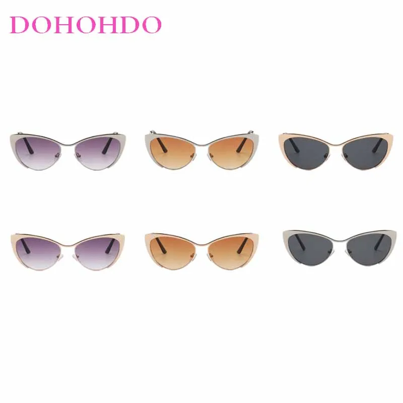 New Fashion Sexy Small Cat Eye Sunglasses Woman Vintage Metal Frame Sun Glasses Ladies Outdoors Travel Driving Eyeglasses UV400