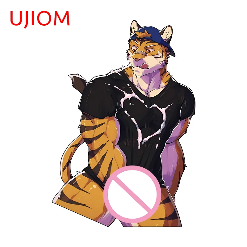 UJIOM Furry Glen Cartoon Wall Sticker Hentai Creative Sunscreen Decal Suitable For Clothes Dryer Transparent Storage Box