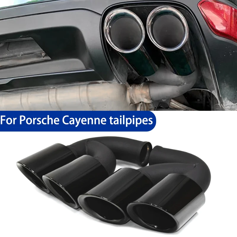 Auto-Auspuff für Porsche Cayenne 958 2011–2014 Endrohr-Upgrade GTS Schalldämpferdüse Edelstahl-Auspuffkrümmer
