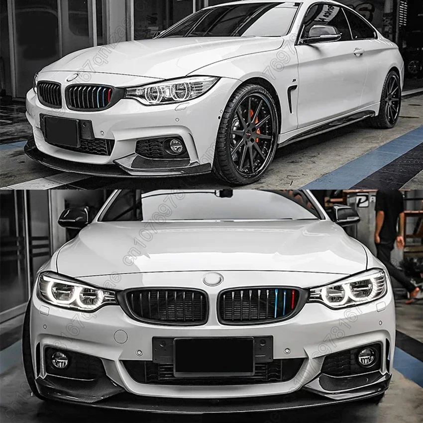 المصد الأمامي للسيارة المفسد الشفة لسيارات BMW 4-Series F32 F33 F36 420i 430i 420d M440i 2013-2019 مجموعات الجسم الفاصل الناشر السفلي #3