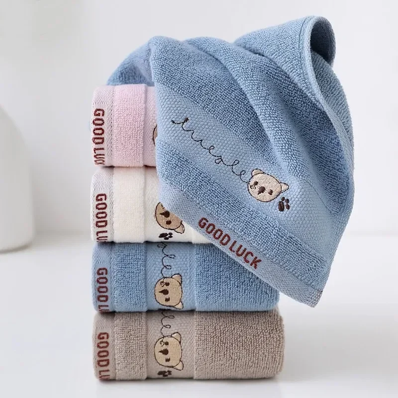 Baby Towels Cotton Bath Towel Face Washcloth Cute Cartoon Bear Hand Wipe Soft Children Towels Kids Newborn Bathing Handkerchief