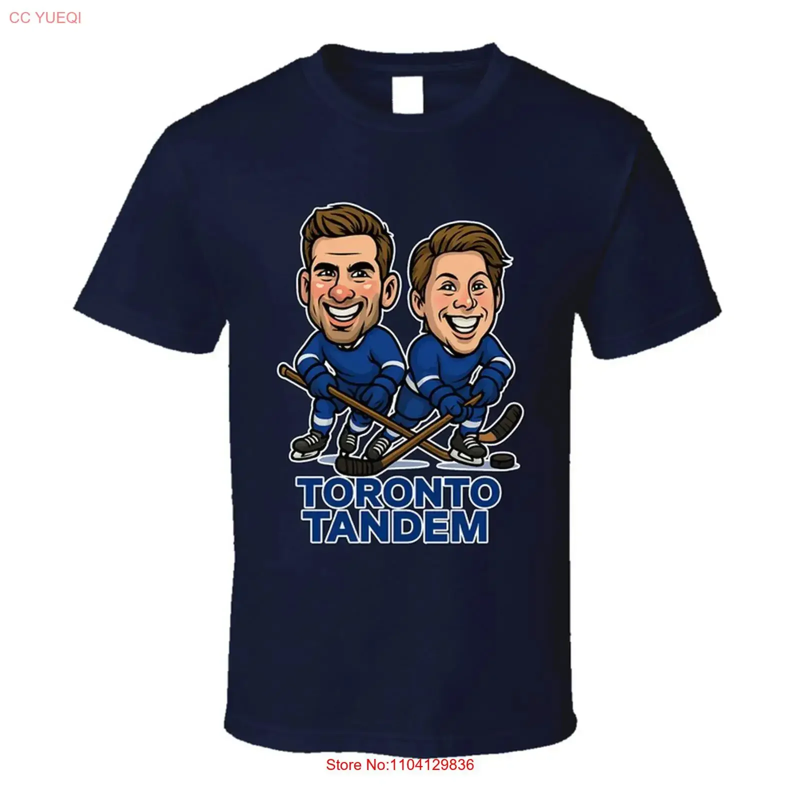 John Tavares And Mitch Marner Toronto Tandem Hockey Duo Caricatures Fan T Shirt vintage Washed Top For Everyday Wear
