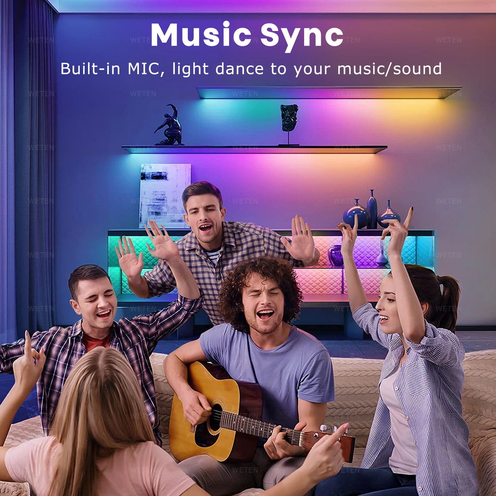 Tuya Smart Wifi RGBIC Neon LED Streifen Licht Flexible Adressierbare RGB Umgebungs Dekor Lampe Musik Sync APP Unterstützung Alexa Google Hause – Detail 8