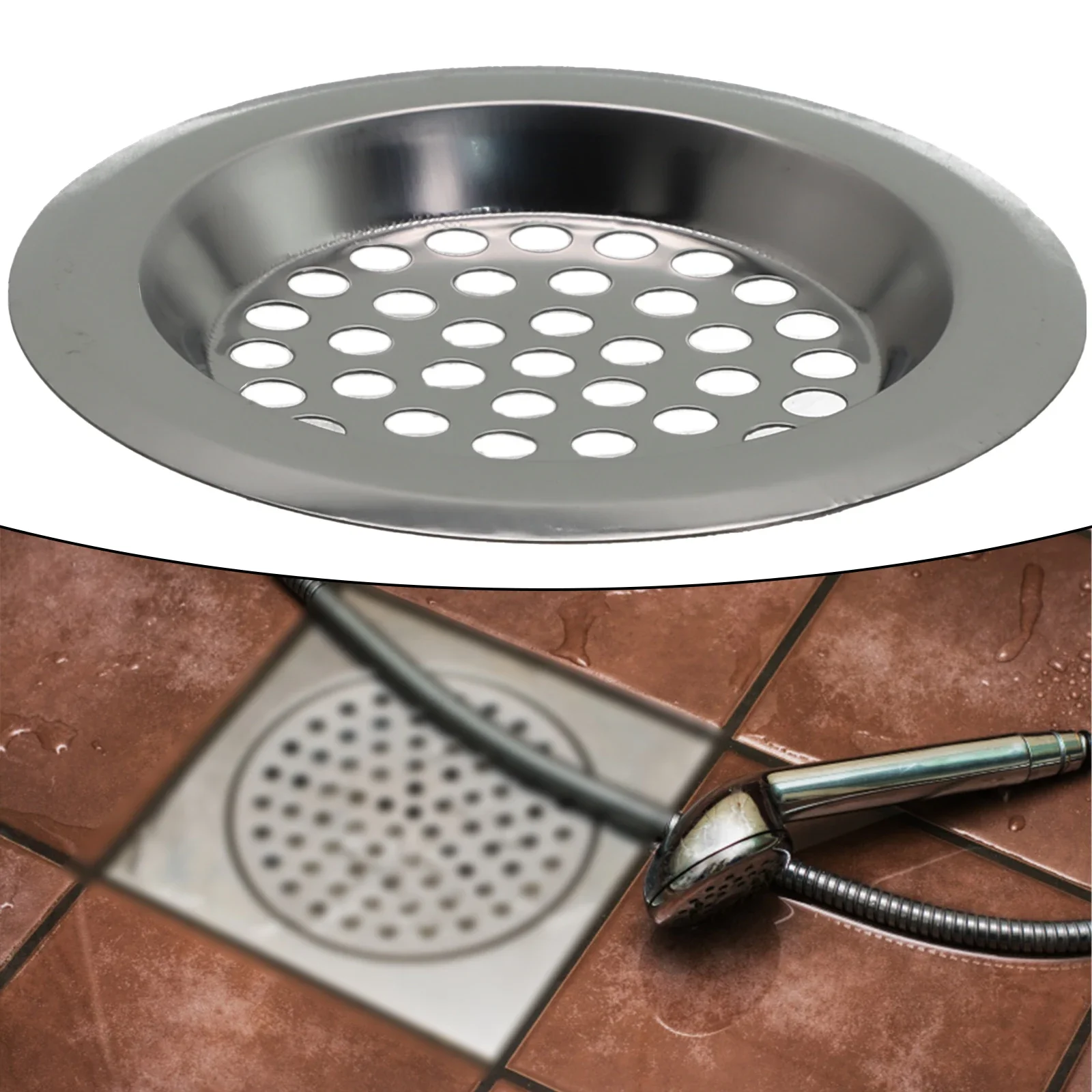 

60/75mm Sink Strainer Bathroom Sink Shower Drain Filter Cover Hair Filter Kitchen Sink Grid Filter Against Clogging Access UK