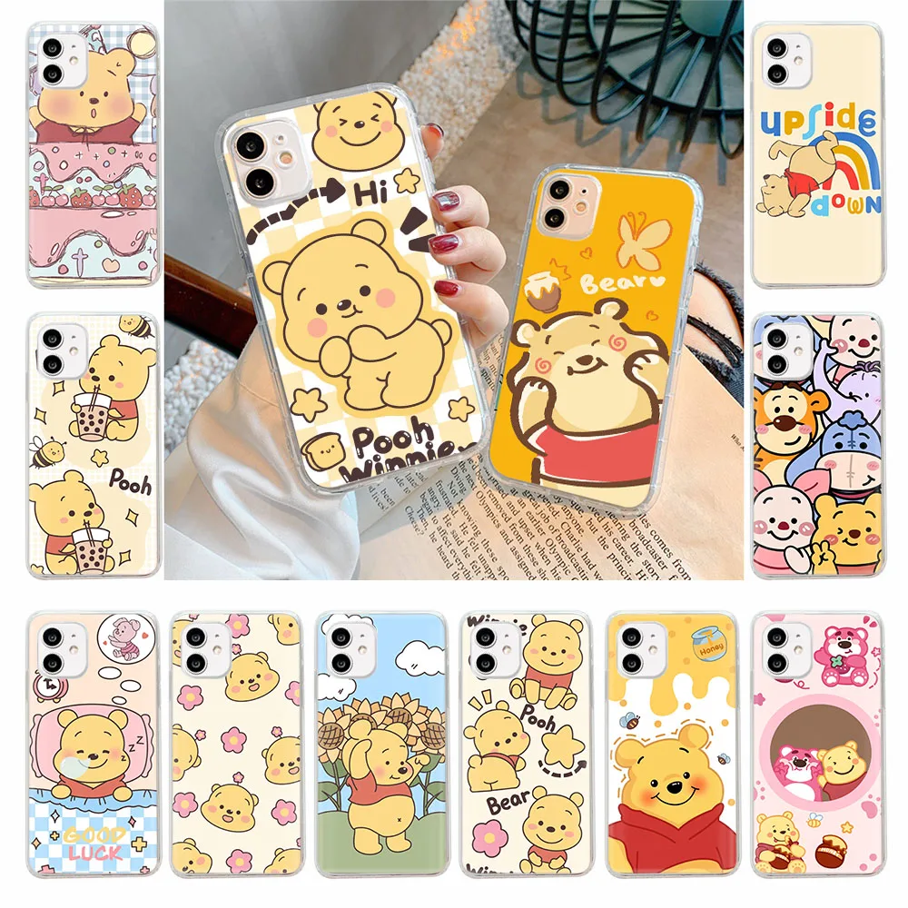 ZY38 Winnie Pooh Clear Case for LG VELVET G8 ThinQ G8X K62 K42 K61 K52 K92 Q61 Q60 Q52 V40 V50 V60 THINQ5