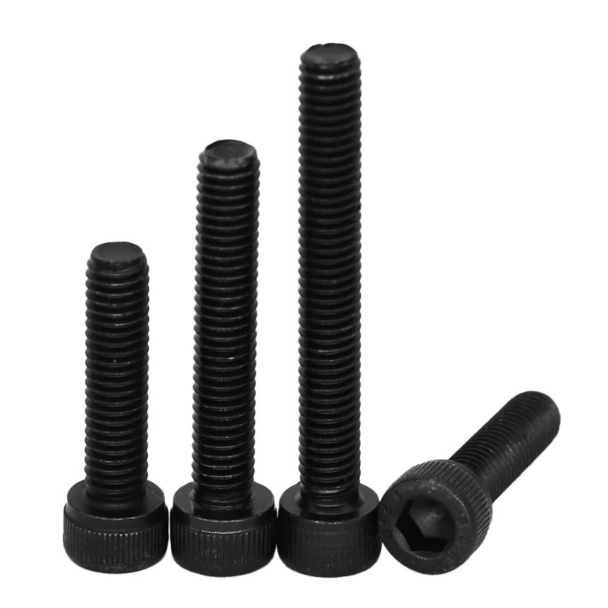 M5 M6 M8 6/8/10/20/30/40/50/60-90mm Black DIN912 12.9 Grade Steel Full Thread Inner Hexagon Hex Socket Allen Head Cap Bolt Screw